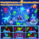 Jellyfish Baby Night Light Projector, Dinosaur+Jellyfish+Unicorn Night Light Projector, 96 Projection Options+USB Rechargeable Baby Sleeping Toys Baby Gifts,Jellyfish Lamp Baby Toys Baby Gifts Newborn by TinyTreasures Baby Boutique