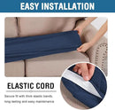 H.VERSAILTEX Super Stretch Individual Seat Cushion Covers Sofa Covers Couch Cushion Covers Slipcover Sets Thick Jacquard Textured Twill Fabric (1 Piece Chair Cushion Cover, Navy) by CozyNest Decor