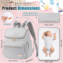 Weitars Diaper Bag Backpack Large Baby Diaper Bag with Changing Pad Travel Diaper Backpack,Baby Bag for Boys Girls,Stroller Straps,5 Insulated Pockets (Gray) by TinyTreasures Baby Boutique