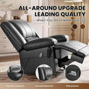 Large Dual Motor Power Lift Recliner Chair with Massage and Heat for Elderly People, Infinite Position,USB Ports and Remote Control,Breathable Leather (Black) by CozyNest Decor