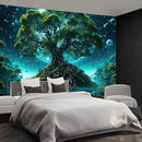 FENDROM Tree of Life Tapestry Nature Green Tree Wall Hanging Aesthetic Moon Night Fantasy Wonderland Tree Plants Wall Art For Home Dorm Living Room Decor by CozyNest Decor