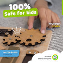 Montessori Busy Board for Toddlers, Premium Wooden Toddler Busy Board for 1 2 3 Year Old with 10 Educational Activities for Fine Motor Skills, Sensory Activity Toy for Travel, Gift for Boys & Girls by TinyTreasures Baby Boutique