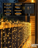 Brightown 2 Pack Solar String Lights for Outside, 92Ft 240 LED Solar Lights Outdoor Waterproof with 8 Modes, Solar Outdoor String Light for Patio Yard Tree Garden Party Decorations, Warm White by GreenHaven Gardens