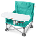 Bright Starts Pop 'N Sit Portable Booster, Indoor/Outdoor Use, Floor Seat with Feeding Tray, Teal, 6 Mos - 3 Yrs by TinyTreasures Baby Boutique