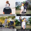 Baby Shoulder Carrier Baby Hiking Backpack Carrier with Rain Cover Sun Shade for Child Safe Backrest and Toddler Ergonomic Seat Holds 40 Pound for Children Between 6 Months-3 Years Old Babies by TinyTreasures Baby Boutique