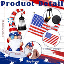VIHOSE 11.8 Inch 4th of July Patriotic Solar Gnomes Statues USA Solar Gnome Outdoor Figurine Lights for Outside Lawn Ornaments Garden Porch Patio Balcony Yard Fourth of July Gifts for Mom Women by GreenHaven Gardens
