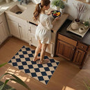 Lahome Checkered Easy Jute Kitchen Rug, 2x3 Front Door Mat Non Slip Washable Neutral Area Rug, Farmhouse Diamond Non Shedding Low Pile Floor Carpet for Entryway Porch Doorway by CozyNest Decor
