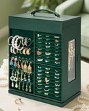 AKOZLIN 360° Rotating Jewelry Box 6-Tier Organizer Functional Jewelry Storage Case for Women Girls Ring Necklace Earring Bracelet Holder with Mirror by TinyTreasures Baby Boutique