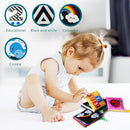 Soft Cloth Baby Book Toy 0-6 Months, Black White Baby Learning Book(Pack of 4),Touch and Feel Crinkle Book Infants 6-18 Months,Early Educational Toy 0-3 Months, Gift for Babies Infants by TinyTreasures Baby Boutique