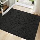 COSY HOMEER-Door-Mat-Non-Slip-Entryway-Rug 32”x48” Absorbent Welcome Mats Washable Dirt Trapper Door Mat Entrance Floor Mats for Front Back Doormats and Wet Shoes,Black by CozyNest Decor