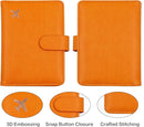 Melsbrinna Rfid Passport Holder for Travel women/Men, Cute Passport Wallet Rfid Blocking Card Slots, Rfid Passport Cover/CaseTravel Wallet, Passport Book Holder (1, Orange) by TinyTreasures Baby Boutique