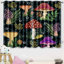 Mushrooms Curtains Panels for Kids Room Green Mushroom Blackout Curtains 63 inch Length for Kids Bedroom Living Nursery Room Grommet Top Thermal Insulated Curtains, 2 Pcs Panels, 82" x 63" by TinyTreasures Baby Boutique