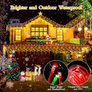 480 LED 49FT Christmas Lights Plug in 8 Modes with Timer Dimmable Christmas Decorations Outdoor Waterproof Indoor Curtain String Lights for Roof Porch Garden Holiday Wedding Party Decor Red + Green by GreenHaven Gardens