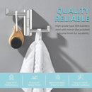 Angle Simple Towel Hook for Bathroom, SUS 304 Stainless Steel Foldable Robe Towel Holder, Wall Coat Hook, Polished Chrome by CozyNest Decor