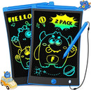 TEKFUN 2 Pack LCD Writing Tablet with Stylus, 8.5in Erasable Doodle Board Mess Free Drawing Pad for Kids, Car Trip Educational Toys Birthday Christmas Gift for 3 4 5 6 7 Girls Boys (2*Blue) by TinyTreasures Baby Boutique
