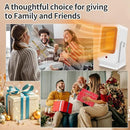 Portable Space Heaters for Indoor Use,Desktop Heater with 900W PTC 2s Fast Heating, 30° Adjustable Angle Design Small Electric Heater Lightweight for Personal, Office,Room,White by CozyNest Decor