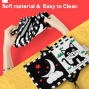 URMYWO Black and White Baby Toys, Tummy Time High Contrast Newborn Toys 0-3 Months, Soft Baby Book, Visual Stimulation Montessori Sensory Infant Toys 0-6-12 Months, Shower Gift for Boys Girls by TinyTreasures Baby Boutique