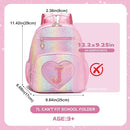 I IHAYNER Kids Glitter Lightweight Backpack for School Travel & Daycare, Toddler Backpack for Girls 3+ Preschool Kindergarten Elementary Kids Backpack-Rainbow Pink J by TinyTreasures Baby Boutique