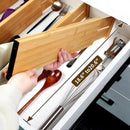 Utoplike Bamboo Drawer Dividers Large(Fits 18.6"-20.6" Drawer Inner Size, Height > 4.05"), Adjustable Kitchen Drawer Organizers for Clothing, Spring Loaded, 4 pcs by CozyNest Decor