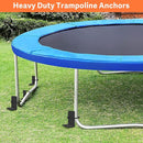 Eurmax USA Ground Anchors Heavy Duty Adjustable L-Shaped Head Shed Tent Stakes Trampoline Anchors, Trampoline Stakes for Sheds,Swing Sets,Mobile Home,Carports Set of 4(Black) by TinyTreasures Baby Boutique