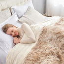 GONAAP Fuzzy Faux Fur Throw Blanket Queen Size Tie-dye Beige Super Soft Cozy Plush Fuzzy Shaggy Blanket for Couch Sofa Bed (Tie-dye Beige, Queen(90"x90")) by CozyNest Decor