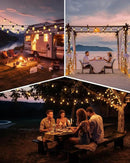 Torkase 50FT Outdoor String Lights LED, S14 Shatterproof Bulbs (15+1), Waterproof Dimmable Patio Lights for Backyard, Porch, Garden - Connectable Commercial Grade by GreenHaven Gardens