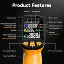 50:1 Infrared Thermometer -58F to 1796F, Laser Temp Gun with Thermocouple Probe for Pizza Oven, HVAC, BBQ, High Temp Gun with Humidity Sensor, Accurate for Home and Industrial Use by TinyTreasures Baby Boutique