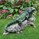 Chameleon Figurine Lizard Garden Decor: Big Iguana Figure Outdoor Statue Resin Yard Decoration Porch Large Sculpture Lawn Outside Flowerbed Accessories Welcome Sign by CozyNest Decor