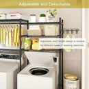 Ulif 65.3" W x 13.4" D x 77.5" H Clothes Drying Rack, 5 Tiers Over Washer and Dryer Laundry Room Storage and Organizer, Heavy-Duty Space Saver, Black by CozyNest Decor