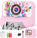 Kids Camera, Upgrade Kids Camera Instant Print, Front Rear Dual Selfie Digital CAM with 1080P Videos, Portable Travel Toy with Games and Music, Christmas Birthday Gift for Boys, Girls and Teens by TinyTreasures Baby Boutique