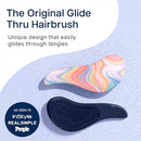 Crave Naturals Glide Thru Hair Brush - Detangler Brush for Curly, Straight, Wet or Dry Hair - Gentle Detangling Brushes for Adults, Kids, Toddlers - Hair Accessories for Women - 7.5x3 Soft Hazy Swirl by TinyTreasures Baby Boutique