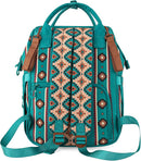 Wrangler Diaper Bag Backpack Aztec Travel Backpack Purses Western Multi-Function Baby Bags for Mom with Waterproof Insulated Pockets by TinyTreasures Baby Boutique