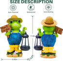 Frog Garden Decoration with Solar Lantern, Solar Frogs Statue Outdoor Decor Gift for Pathway Yard Lawn Patio - Frog Gift Sculptures for Women Mom Grandma, Mom's Garden by GreenHaven Gardens