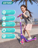Gotrax K03 Kick Scooter for Kids, 5" LED RGB Lighted Wheels, 4.6 Lbs Lightweight and One-Click Detachable Design, Height Adjustable Handlebars, Anti-Slip Deck and Max Load 110 Lbs for Boy&Girl Age 3+ by TinyTreasures Baby Boutique