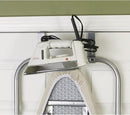 Household Essentials 144222 Over The Door Small Ironing Board with Iron Holder, Natural Cotton Cover Silver by CozyNest Decor
