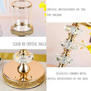 Candle Holder, Pillar Candle Holders, Crystal Candlesticks Holder for Wedding, Parties, Events, Chirstmas,Home Decor, Table Centerpieces CH028D (L) by CozyNest Decor