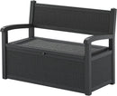 70 Gallon Storage Bench Deck Box for Patio Furniture with Armrest Bench Outdoor Storage by CozyNest Decor