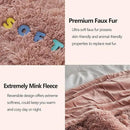 GONAAP Fuzzy Faux Fur Throw Blanket Queen Size Pink Super Soft Cozy Plush Fuzzy Shaggy Blanket for Couch Sofa Bed (Pink, Queen(90"x90")) by CozyNest Decor