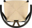 Tomile Solid Wood Wishbone Chair Y Chair Mid-Century Armrest Dining Chair, Hemp Seat (Ash-Black Frame + Natural Cord) by CozyNest Decor