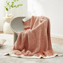 Snuggle Sac Orange Fall Throw Blanket for Couch, Oversized Throw XL Super Soft Warm Blankets Cozy Knit Fuzzy Throws for Sofa, Bed, Living Room, Heather Orange, 50x70 inches by TinyTreasures Baby Boutique