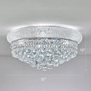 9-Light Crystal Flush Mount Chandelier Ceiling Light Fixture for Living Room Dining Room Bedroom Foyer Entryway Hallway Closet Bathroom (Chrome D22) by CozyNest Decor