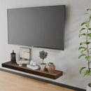 ROGMARS Walnut Wooden Floating Shelves for Wall 48 inches Long,8 Inch Deep Natural Wood Floating Wall Mounted Shelves with Invisible Bracket for Kitchen,Bedroom,Living Room,1PC by CozyNest Decor