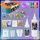 Metallic Slime Kit for Girls, Glimmer Crunchy, Galaxy Slime Making Kit for Girls Boys 6-12, Glow in The Dark DIY Slime Kit with Add-ins, Foam Balls, Charms, Glitters, Party Favors Gift Toys for Kids by TinyTreasures Baby Boutique