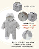 Newborn Baby Fleece Jumpsuit Girls Boys Winter Hooded Coverall Romper Cute Baby Snowsuit Clothes by TinyTreasures Baby Boutique