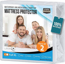 Utopia Bedding Waterproof Mattress Protector Full XL Size 2 Pack, 200 GSM Breathable Terry Mattress Cover, Fitted Style with Stretchable Pockets (White) by TinyTreasures Baby Boutique