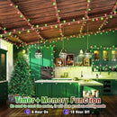 300 LED Christmas Lights Outdoor - 99ft Extra Long Christmas String Lights 8 Modes Plug in Waterproof Fairy Lights with Timer Memory for Indoor Outside Bedroom Home Party Decoration, Red&Green by GreenHaven Gardens