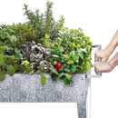 Raised Planter Box with Legs Outdoor Standing Elevated Garden Bed On Wheels for Vegetables Herb Patio Apartment, Galvanized by GreenHaven Gardens