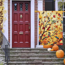 Louise Maelys Welcome Fall Garden House Flag 28x40 Inch Double Sided, Autumn Maple Tree Birds Large Burlap Garden Flag Fall Thanksgiving Outside Outdoor House Yard Decor (Only Flag) by GreenHaven Gardens
