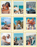Vittanly 12x16 Picture Frames Set of 9, Shatter Resistant Plexiglass, Display 11x14 Pictures with Mat or 12x16 without Mat, Photo Frames for Wall Mount, Engineered Wood, Gold by CozyNest Decor