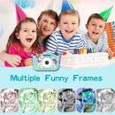 Kids Camera Toys,48MP Dual Lens with 64G SD Card and Cartoon Soft Cover for 3-8 Year Old Girls Boys (BlueDJS) by TinyTreasures Baby Boutique